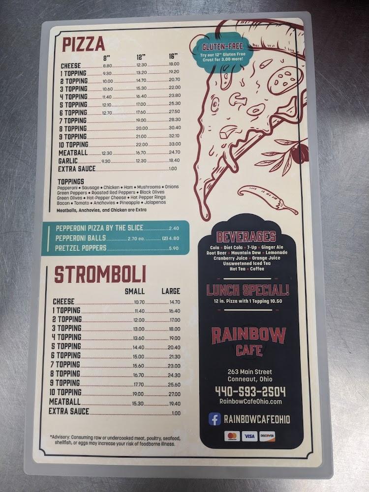 Rainbow Cafe Menu image 1