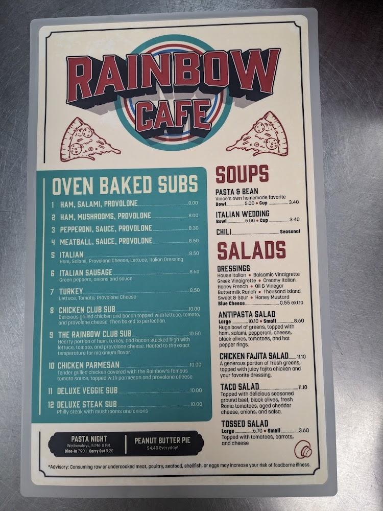 Rainbow Cafe Menu image 2
