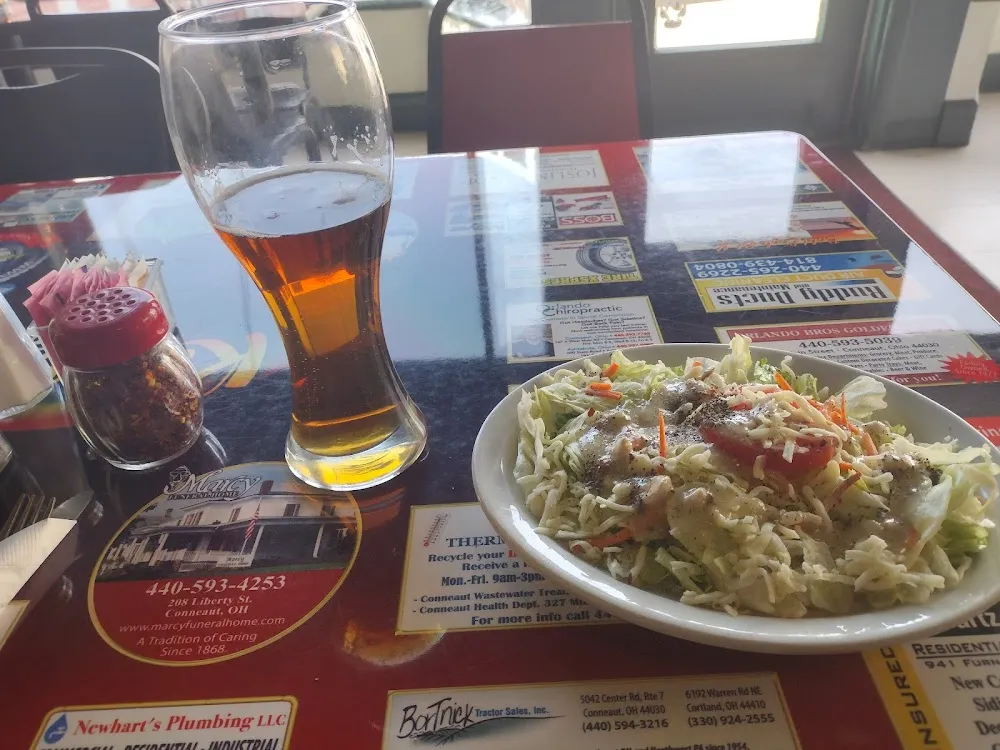 Side Salad and Yuenglings Tall